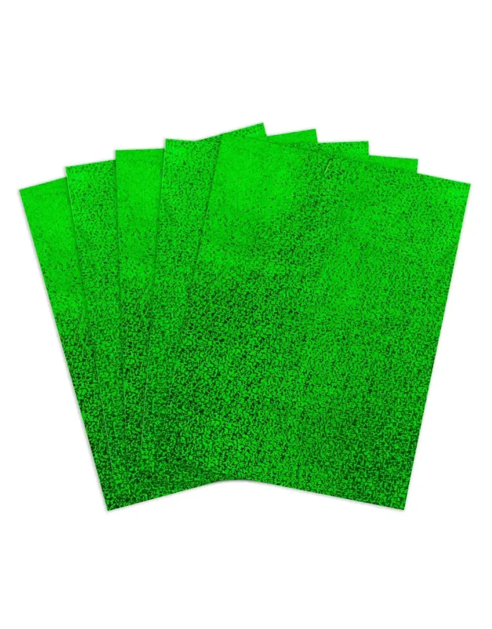 HYGLOSS HOLOGRAPHIC, SELF-ADHESIVE: 8½x11, SPARKLE GREEN 5 SHEETS