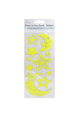 GLOW IN THE DARK STARS AND MOON STICKERS - 10 PACK