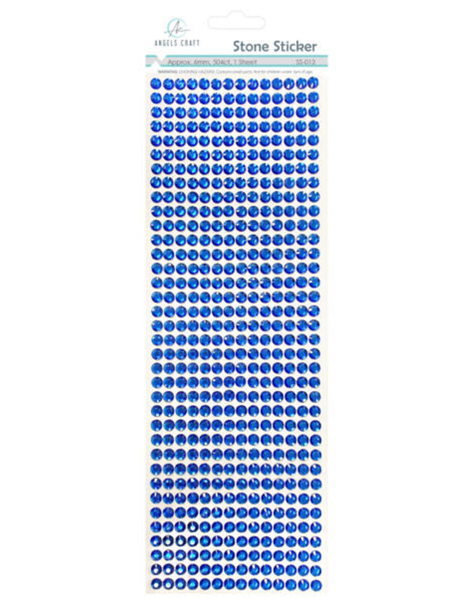 RHINESTONE STICKER: 6MM DARK BLUE 504 PACK