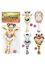 PADDLEBALL - 9" ZOO ANIMALS 12 PACK