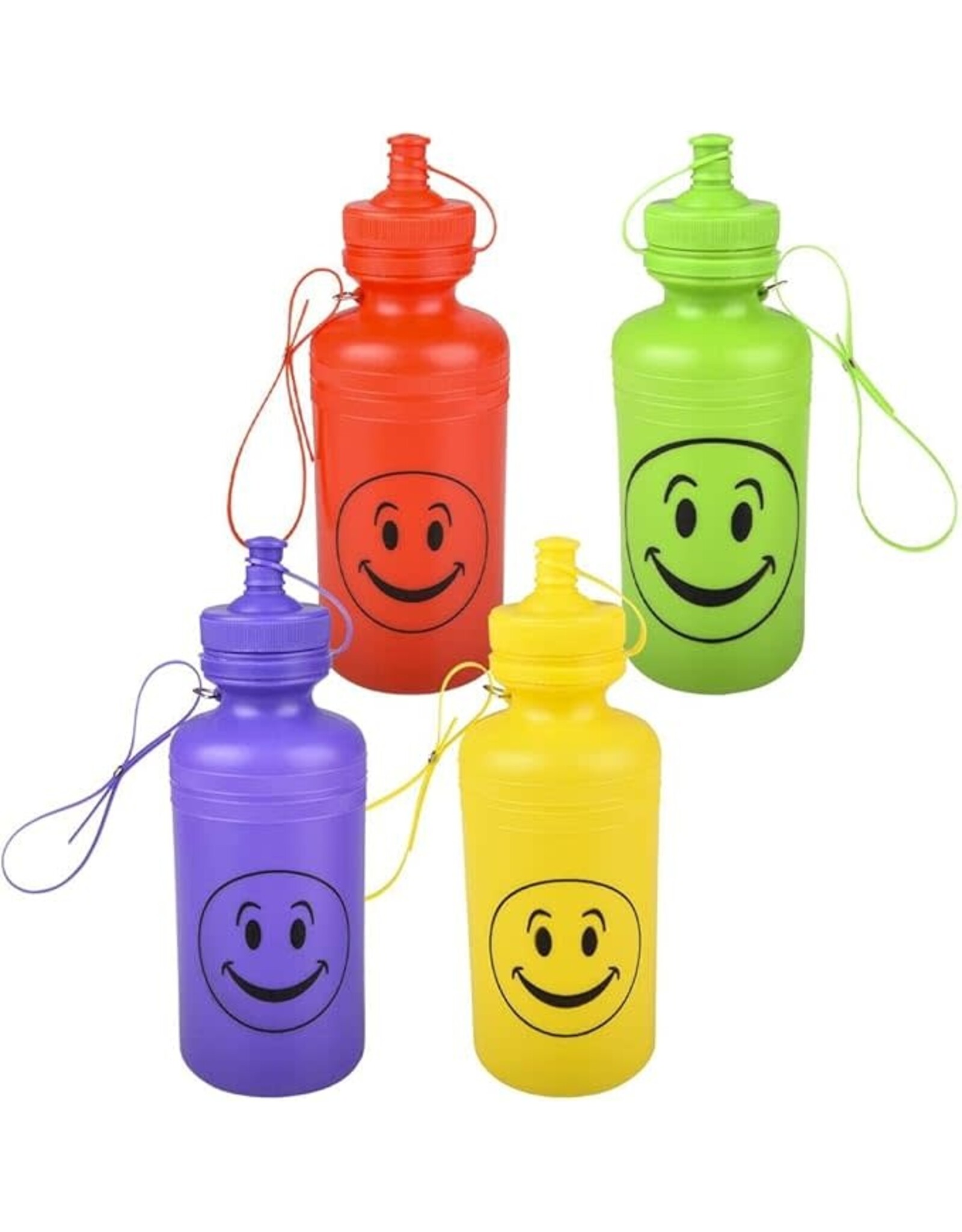 SMILE FACE WATER BOTTLES 18OZ - 12 PACK