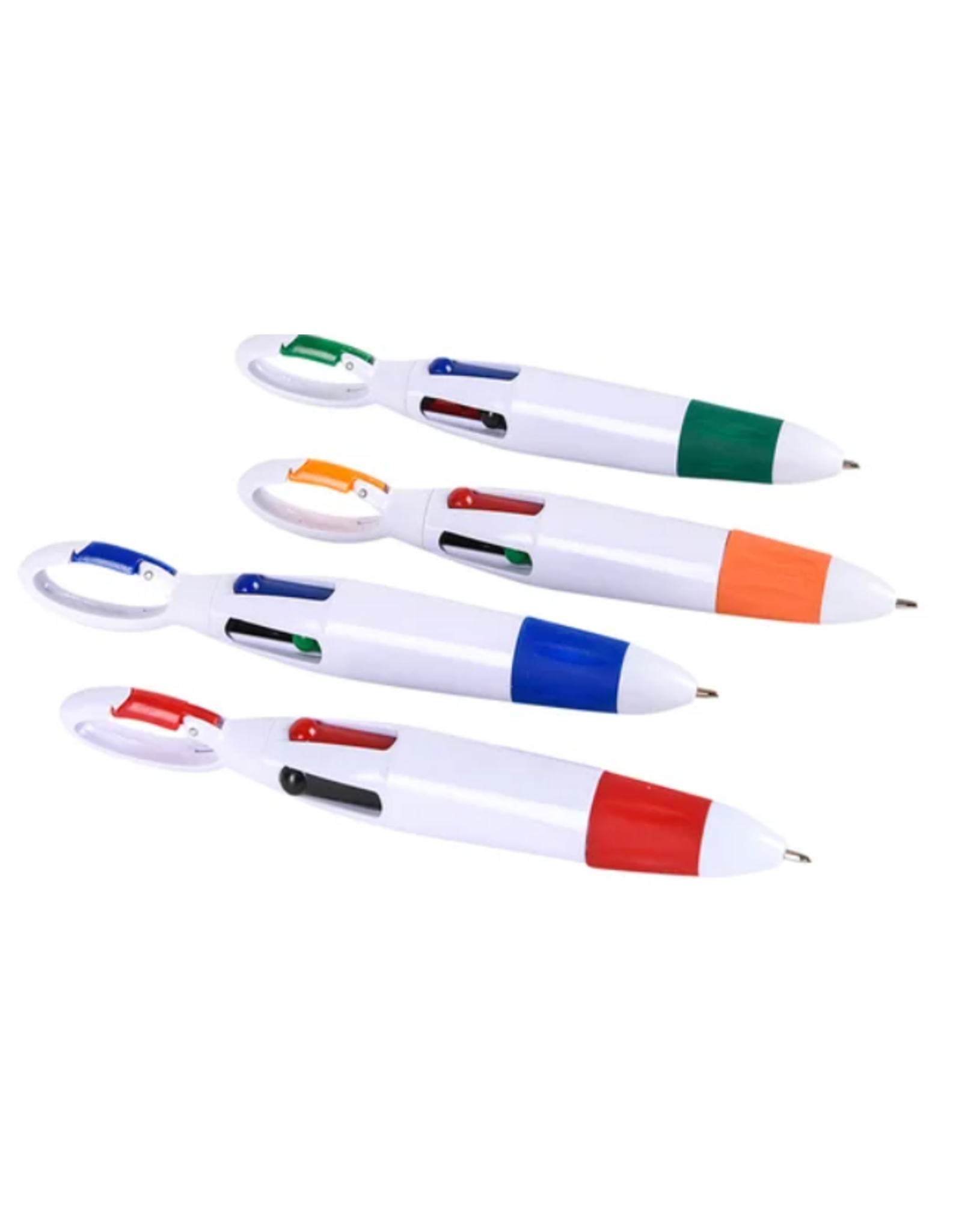 CARABINER SHUTTLE PENS 4/COLORS 12 PACK