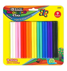 MODELING CLAY -  9 ASSORTED COLORS 9.1 OZ
