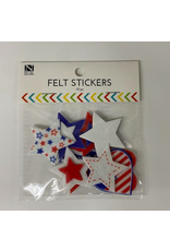ADHESIVE -  FELT PATRIOTIC SHAPES 10pcs (stickers )