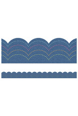 SCALLOPED BORDER: DENIM - 2 3/4"X39'