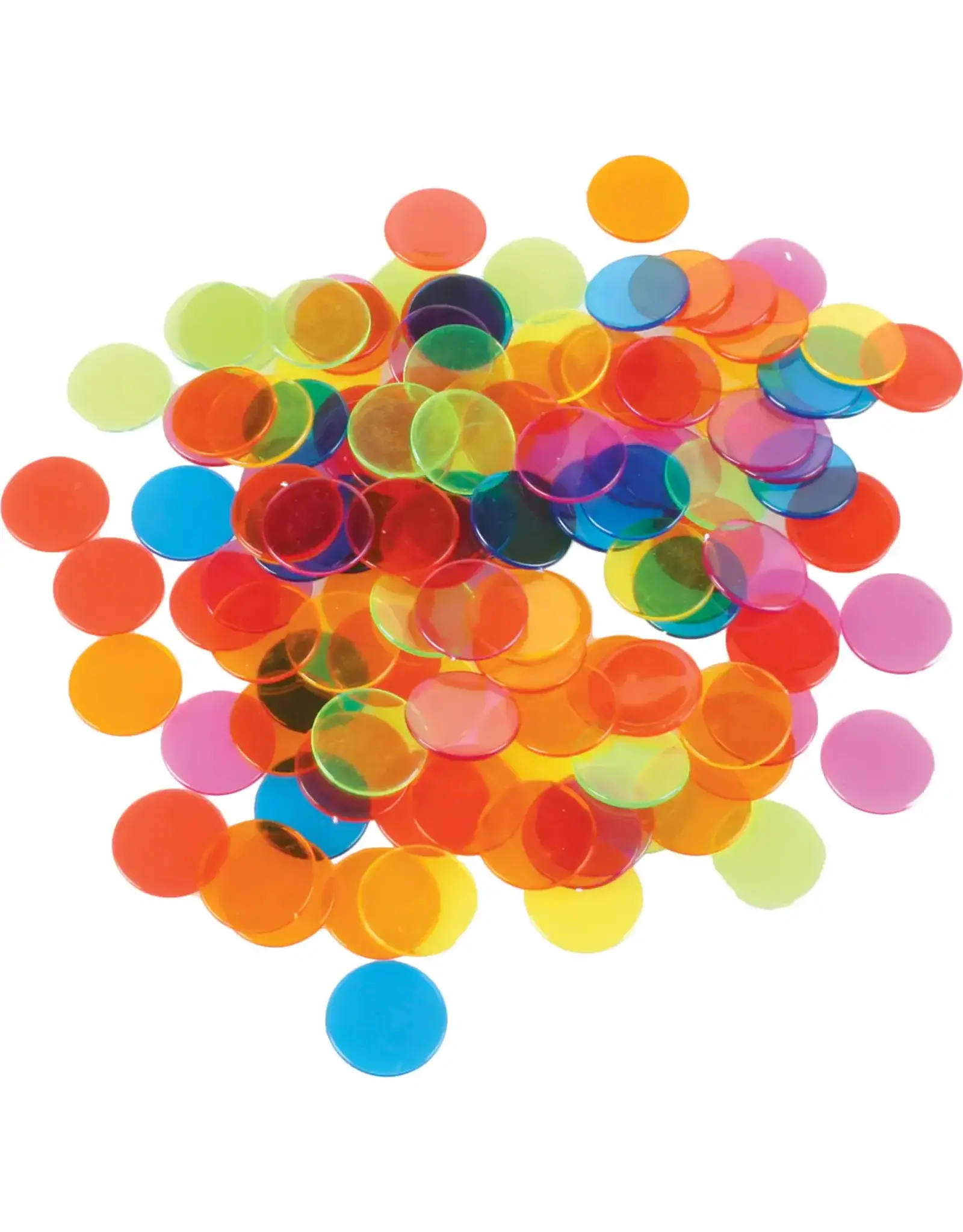 COLORED DISCS -  3/4" TRANSLUCENT COUNTERS 250 PACK