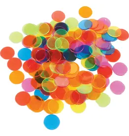 COLORED DISCS -  3/4" TRANSLUCENT COUNTERS 250 PACK
