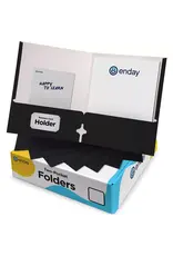 2 POCKET PAPER FOLDER - BLACK