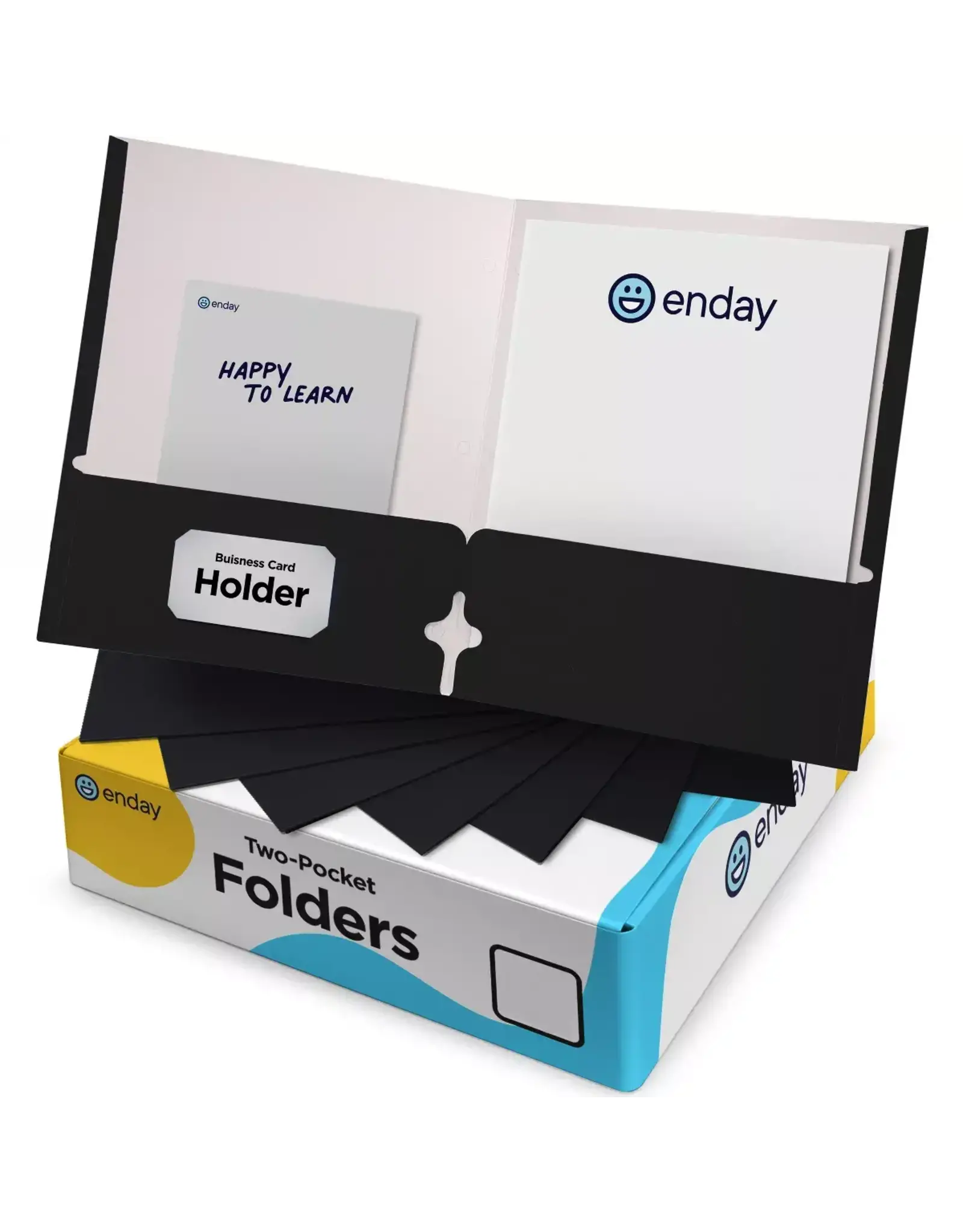 2 POCKET PAPER FOLDER - BLACK