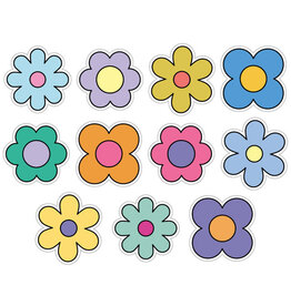 Carson-Dellosa CUT OUTS: RETRO MIX FLOWERS 36 PIECES