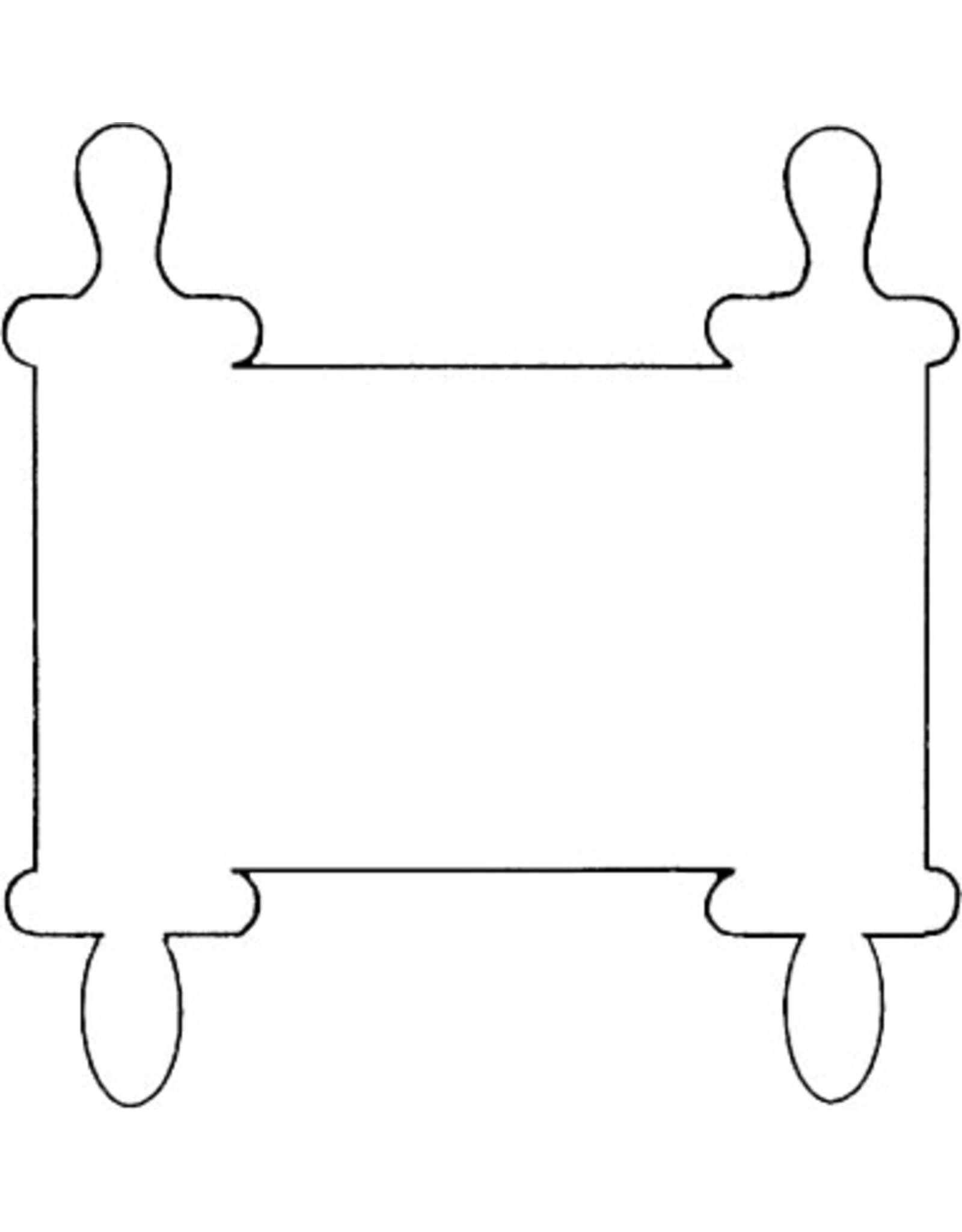 RANENU CUT OUT BLANK  TORAH 12 PIECES 7.5"X7.5"