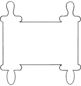 RANENU CUT OUT BLANK  TORAH 12 PIECES 7.5"X7.5"