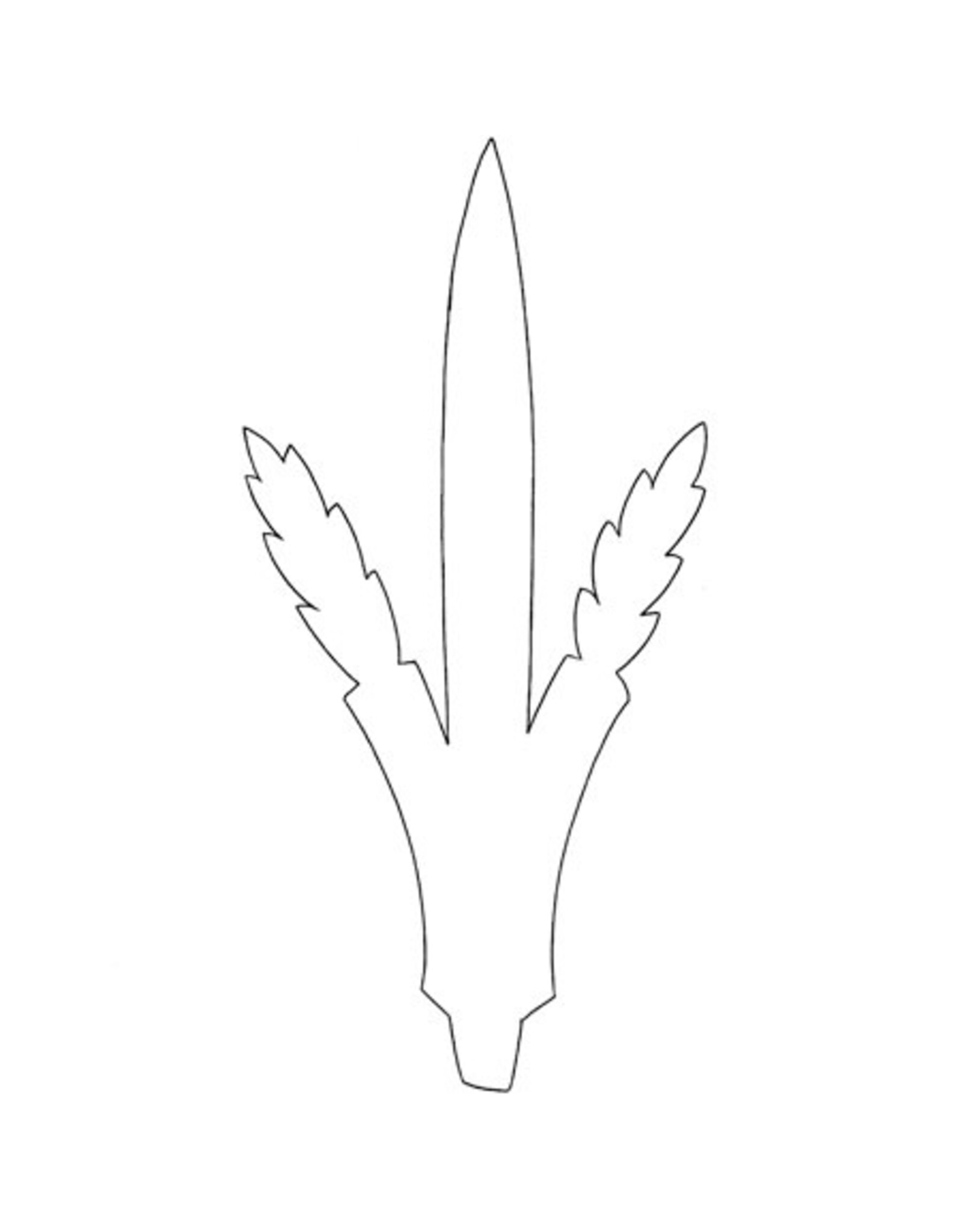 RANENU CUT OUT BLANK LULAV 12 PIECES 5.5"X11"