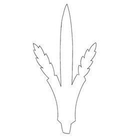 RANENU CUT OUT BLANK LULAV 12 PIECES 5.5"X11"