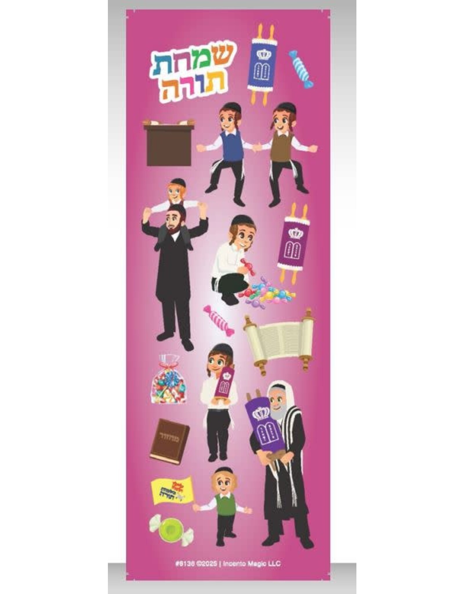 incento magic STICKERS -   SIMCHAS TORAH   6 SHEETS