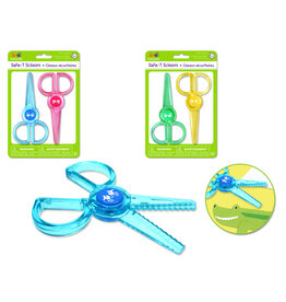 PLASTIC KIDS  SAFE SCISSORS - 4.5"+5" - 2 PACK