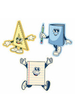 CUT OUT: SCHOOL ERA 5.5"X5.5"  36 PACK