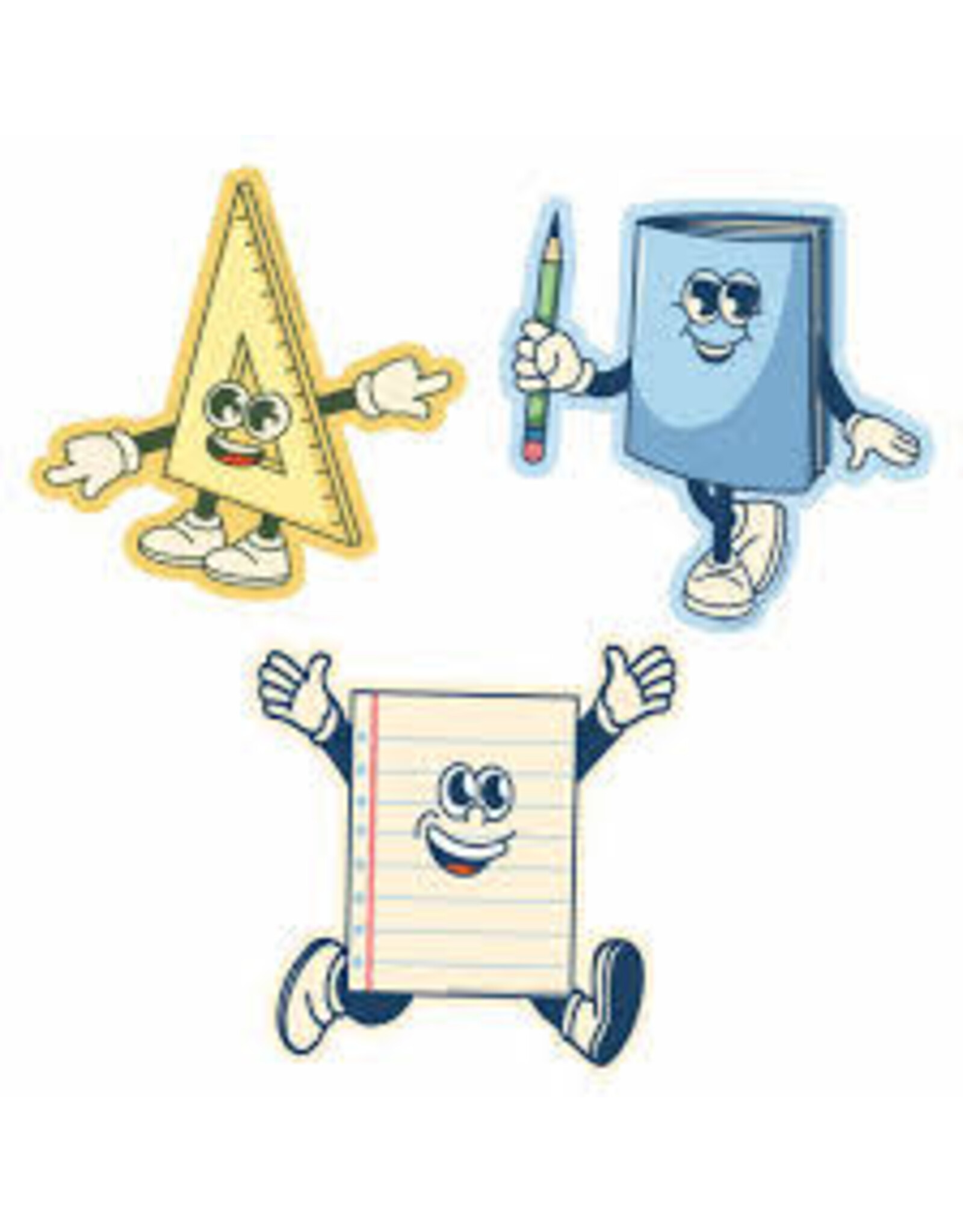 CUT OUT: SCHOOL ERA 5.5"X5.5"  36 PACK