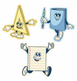 CUT OUT: SCHOOL ERA 5.5"X5.5"  36 PACK