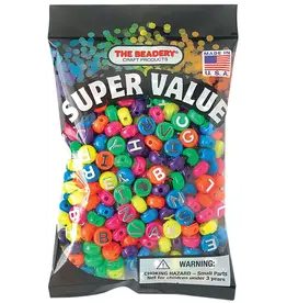 NEON ALPHABET BEADS 10MM  - 350 PACK