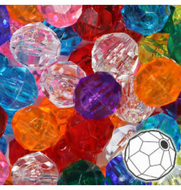 FACETED BEADS: 12MM  ASSORTED  360 PACK