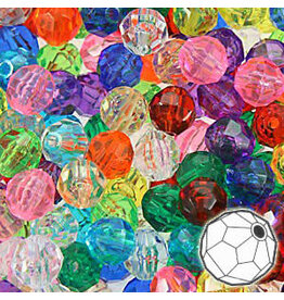 FACETED BEADS: 10MM  ASSORTED  450 PACK