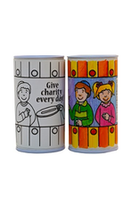 MAKE YOUR OWN TZEDAKA BOX WITH CRAYONS 2"x4"