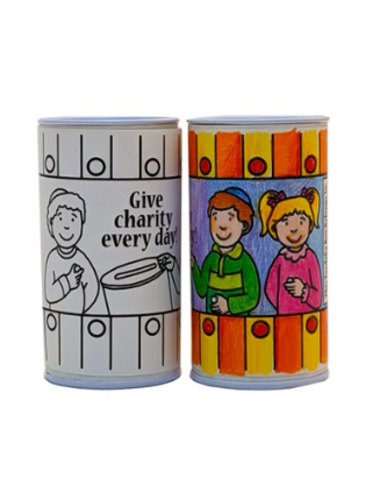 MAKE YOUR OWN TZEDAKA BOX WITH CRAYONS 2"x4"