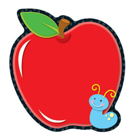 CARSON DELLOSA NOTEPAD: APPLE WITH WORM 5.75” x 6” - 50 Sheets