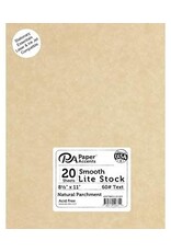 CARDSTOCK: 60LB 8 1/2"X11" NATURAL  PARCHMENT 20  SHEETS