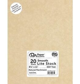 CARDSTOCK: 60LB 8 1/2"X11" NATURAL  PARCHMENT 20  SHEETS