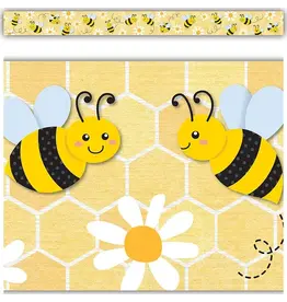 STRAIGHT BORDER BUZZING BEES 3"X35"
