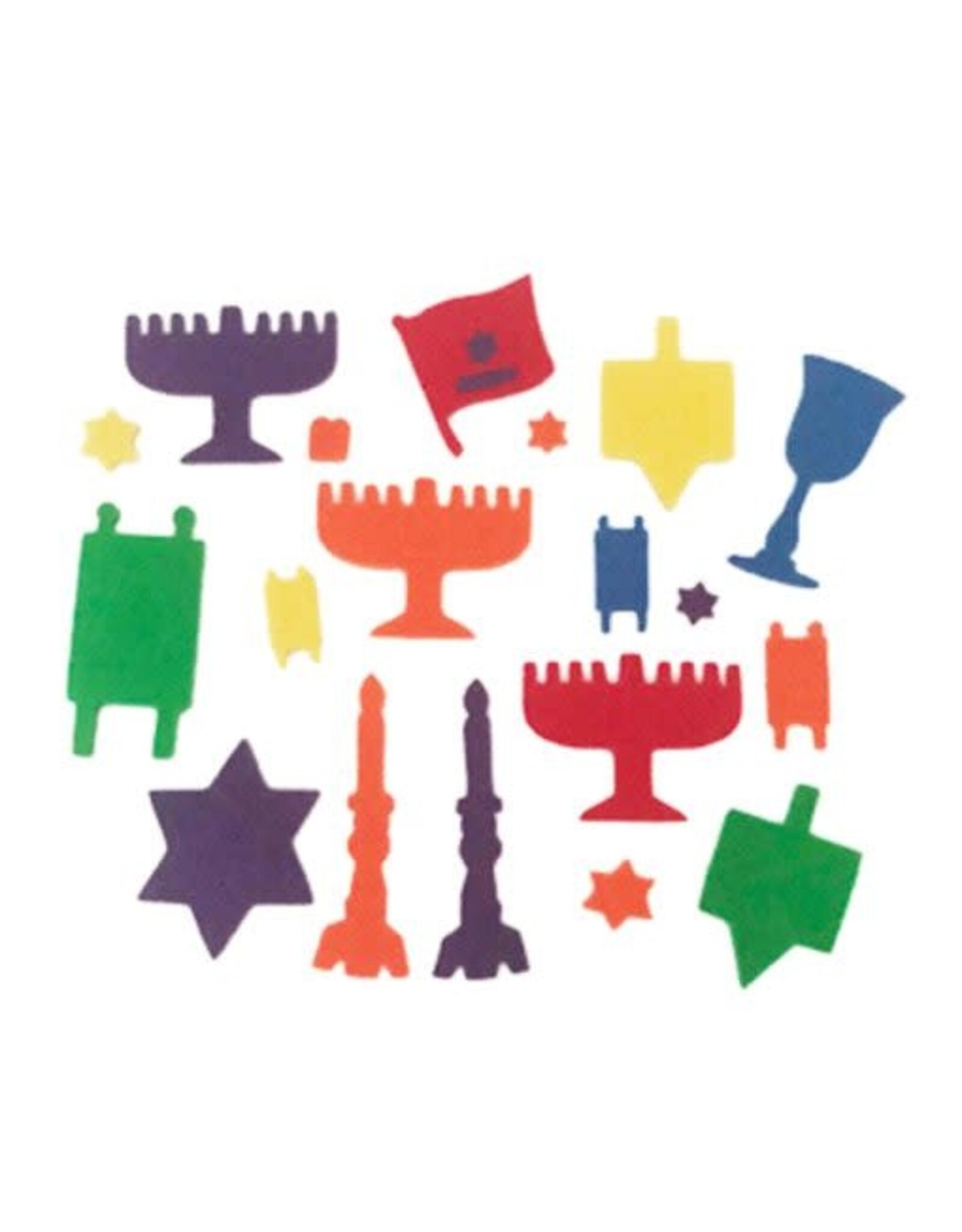 FOAM SHAPES - ASSORTED JEWISH THEME - 100 PACK