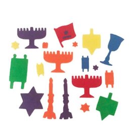FOAM SHAPES - ASSORTED JEWISH THEME - 100 PACK