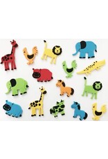 FOAM STICKER - FARM AND ZOO ANIMALS - 64 PACK