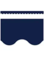 Trend Enterprises SCALLOPED  BORDERS  NAVY - 2 3/16"X35'