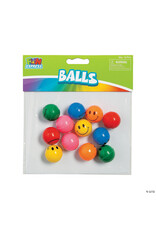 SMILE FACE 1" BOUNCING BALL  - 12 PACK