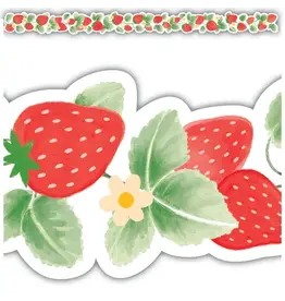 DIE CUT BORDER STRAWBERRY PATCH - 2 3/4"X35'