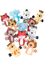ZOO ANIMAL FINGER PUPPETS 12 PACK