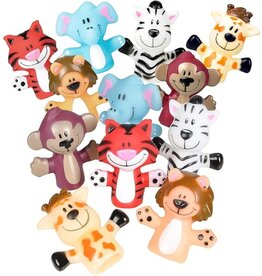 ZOO ANIMAL FINGER PUPPETS 12 PACK