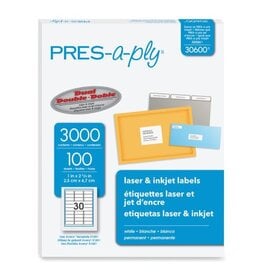 WHITE MAILING LABEL 30 PER SHEET 100 sheets
