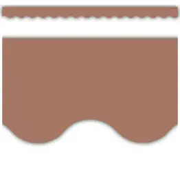 Trend Enterprises SCALLOPED  BORDERS  MOCHA BROWN - 2 3/16"X35'