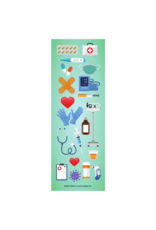 incento magic STICKERS - DIE-CUT HEALTH THEMED - 20 STICKERS PER SHEET - 6 SHEETS