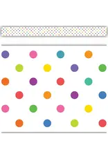 Teacher's Friend STRAIGHT  BORDERS COLORFUL DOTS - 3"X35'