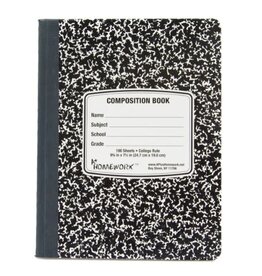 BLACK AND WHITE  COMPOSITION BOOK COLLEGE RULED  100 SHEETS