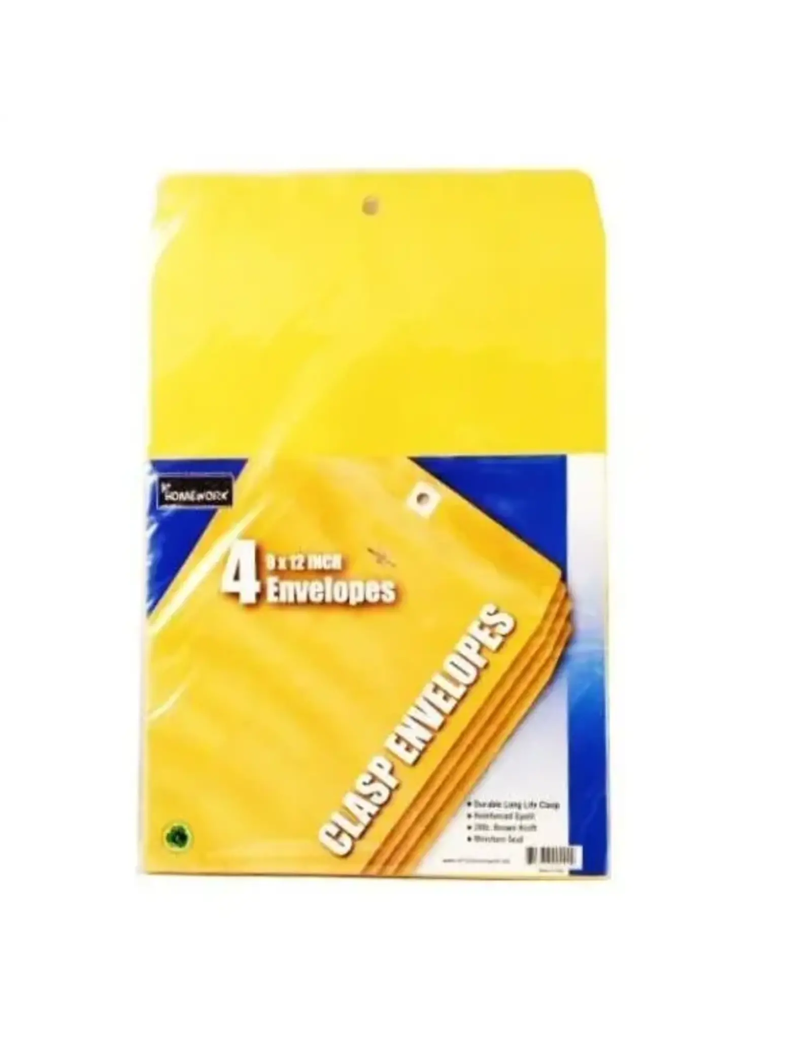 MANILA  ENVELOPES CLASP  9x12 - 4 PACK