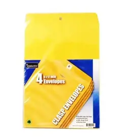 MANILA  ENVELOPES CLASP  9x12 - 4 PACK