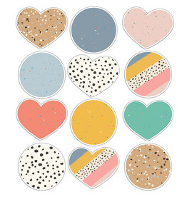 CUT OUTS:  JUMBO HEARTS AND DOTS ASSORTED 12"X12"  - 12 PACK