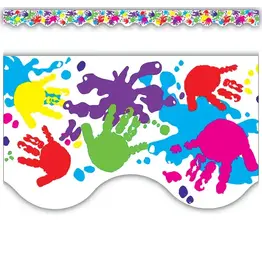 Trend Enterprises SCALLOPED  BORDERS  HELPING HANDS - 2 3/16"X35'