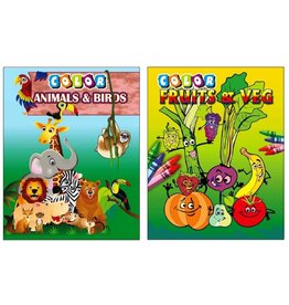 COLORING BOOK ANIMALS AND FRUIT & VEGTABLES ASSORTMENT